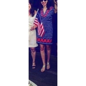 VINEYARD VINES Red, White, & Blue Cotton Mini Dress Size 4